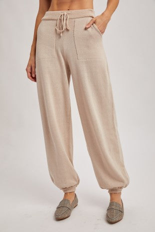 Relaxed Knit Sweater Jogger with Pockets