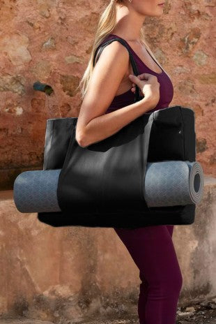 Canvas large tote yoga mat bags