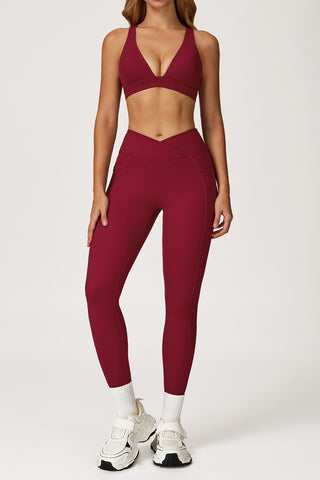 RED AFFAIR V NECK & LOUNGE SET