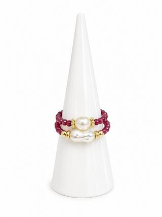 Stackable Garnet Rings