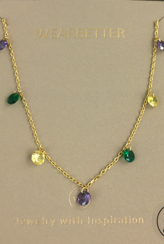Mardi Gras Gem Necklace