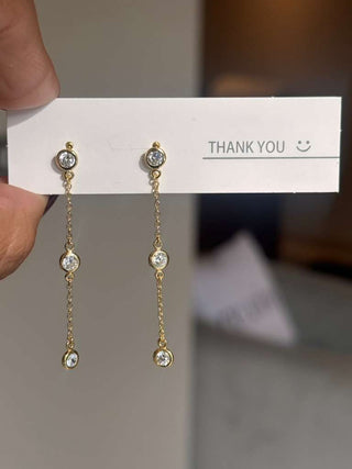3 Bazel Long Earings