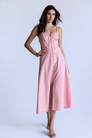 Vintage Blush Midi Dress